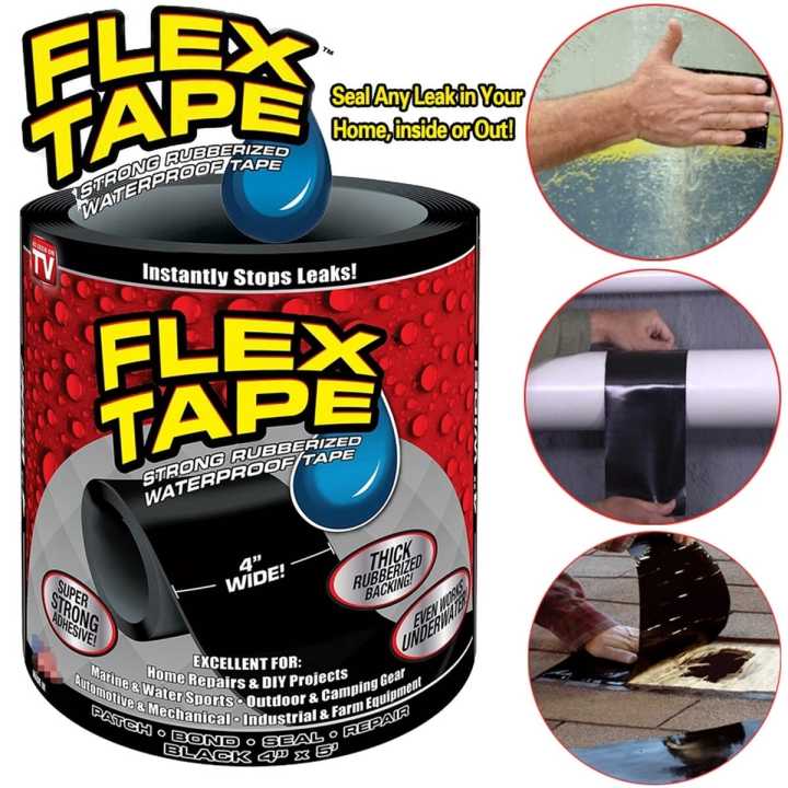 Flex Tape - Pipe Repairing/ Leaking Seal / SUPER Strong Rubberized ...