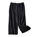 Kingstar123 2-10Y Kids Girls Boys Pants Elastic Waist Stripe Baju Kanak Korean Style Trousers Lace Up Soft Wide Leg. 