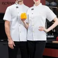 Restaurant Uniform Patch Pocket Men Women Kitchen Cooking Shirt. 
