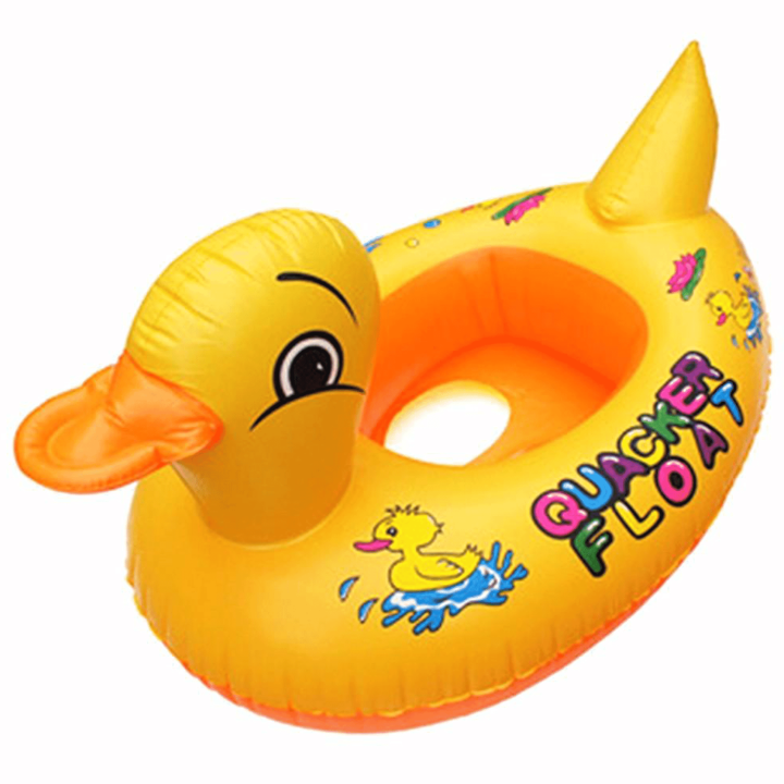 Children Swim Learning Duck Style Inflatable Swimming Ring Seat Float Boat