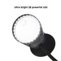 Illuminating Magnifier High Magnifiion 8X 15X Magnifying Glass with Led Lights Table Clamp Lamp. 