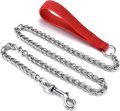 Dog Lead Silver 100cm, Dog Leash, Metal Chain Heavy Duty Chew Resistant for Small Medium Large Dogs Bite Resistant Leash Padded Comfortable Handle. 