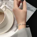 Real 925 Sterling Silver Bowknot Bracelet for Women Shiny Zircon Tennis Hard Bracelet Homme Wedding Party Jewelry Gifts. 
