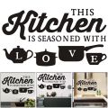 【Miga Plaza】This Kitchen Is Seasoned With Love Home Wall Stickers Decals Art Quotes Kitchen Home-Decor. 