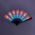 New 5V Rechargeable Colorful Change Portable Rave Fan Neon Fan Light Dance Music Party Performance Props Flash Folding Fan. 