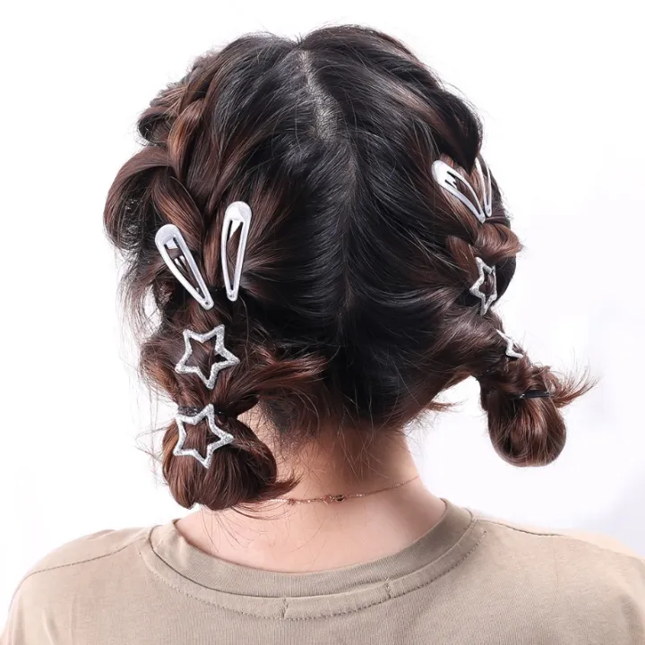 Korean%20Style%20Fashion%20Waterdrop%20Sequin%20Star%20Shape%20Metal%20%20Color%20Hair%20Clips%20Women%20Girls%20Minimalist%20Y2k%20Side%20Bangs%20BB%20Snap%20Hair%20Pins%20Hair%20Accessories%20-%20Image%203