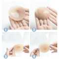 Round Silicone Reusable Nipple Covers for Women and Men, 2 Pieces, Beige. 
