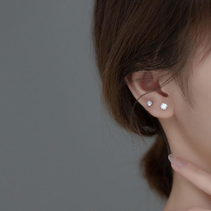 1%20pc%20Medical%20Stainless%20steel%20Crystal%20Zircon%20Ear%20Studs%20Earrings%20For%20Women/Men%204%20Prong%20Tragus%20Cartilage%20Piercing%20Jewelry%20-%20Image%205