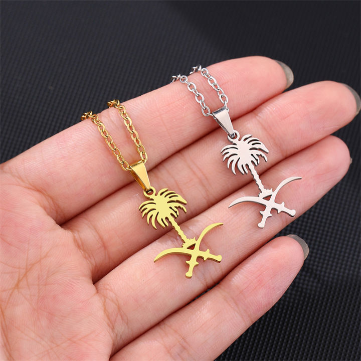 Saudi%20Arabia%20National%20Emblem%20Symbol%20Pendant%20Necklace%20Kingdom%20of%20Saudi%20Arabia%20Badge%20Charm%20Jewelry%20Titanium%20Steel%20Arab%20Accessory%20-%20Image%202