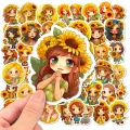 20pcs Sunflower Girls Stickers Yellow Sunflower Stickers for Laptop Scrapbook Journal Kids Girls Boys Stickers. 