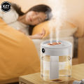 2L Double Nozzle Air Humidifier with LCD Humidity Display USB Large Capacity Aromatic Essential Oil Diffuser for Bedroom Office. 