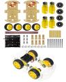 4WD 4 Wheel Robotic Smart Car Chassis Kit Arduino Obstacle Avoiding Robot Car. 