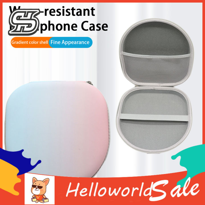 Helloworld Case  Protective Hard Case for Edifier W820NB Headphones Mesh Layer Elastic Strap Waterproof Dustproof Earphone Case On-the-go Use