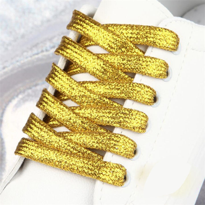 120 cm Colorful man women Shoelaces sneakers Metallic Glitter Shiny