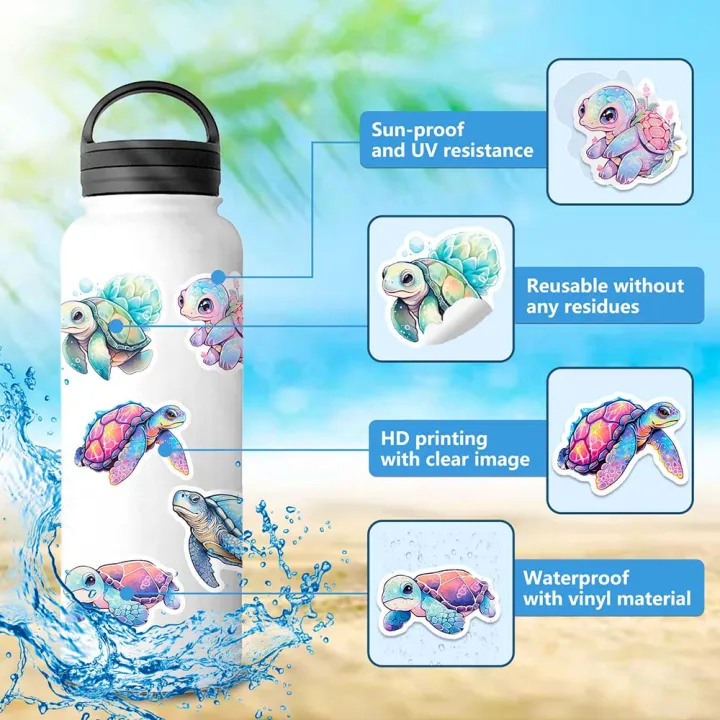 10/50pcs%20Blue%20Sea%20World%20Turtle%20Stickers%20Pack%20for%20Kid%20Cartoon%20Graffiti%20Decals%20Scrapbooking%20Luggage%20Laptop%20Skateboard%20Wall%20Sticker%20-%20Image%204