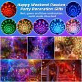 LED Sound Activated Party Lights Control DJ Lighting Disco Ball Strobe Club Lamp 7 Modes Stage Par Light Magic Mini LED Stage Lights For Christmas Home Room Dance Partiee Parties Birthday. 