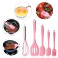Kitchen Utensil Set, 5 PCS Silicone Kitchen Utensils Set for Cooking & Baking - Nonstick Cookware with Turner, Whisk, Brush, Spatula. 