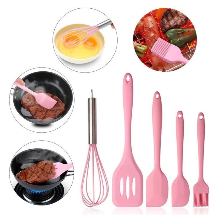 Kitchen%20Utensil%20Set,%205%20PCS%20Silicone%20Kitchen%20Utensils%20Set%20for%20Cooking%20&%20Baking%20-%20Nonstick%20Cookware%20with%20Turner,%20Whisk,%20Brush,%20Spatula%20-%20Image%208