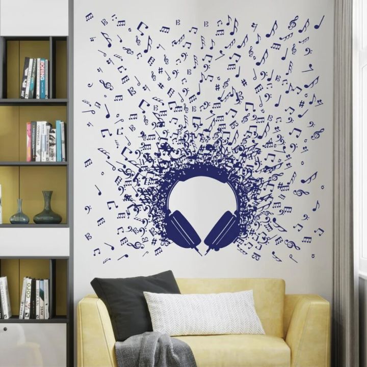 Large%20Headphones%20Music%20Notes%20Wall%20Sticker%20Children%20Room%20Music%20Instrument%20Jazz%20Rock%20DJ%20Wall%20Decal%20Playroom%20Bedroom%20Vinyl%20Decor%20-%20Image%202