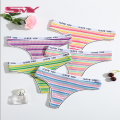 SMY 5 PCS/Set Colorful Women Panty Rainbow Design Breathable Lady Underwear Briefs. 