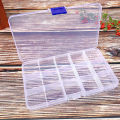 10/15/24 Grids Compartment Transparent Container Box Jewelry Packing Plastic Box MJK. 