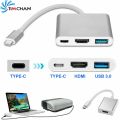 Macbook Usb 3.1 Thunderbolt 3 USB-C To HDMI Type C Switch To HDMI 4K Adapter Cable 3 in1 Cable Converter For Android. 