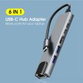 Smart Hubs 6 in 1 USB C Hub to RJ45 Ethernet 4K 60Hz Docking Station For Laptops Note Book USB 3.0 OTG Hub Splitter. 
