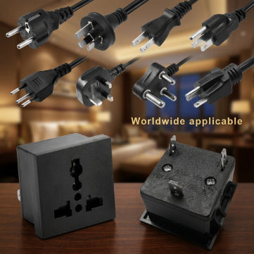 Universal AC Power Socket Base Panel Mount | 13A 250V Multi-Plug 5-Hole ...