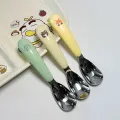 Spoon Kawaii Household Fall Prevention 304 Stainless Steel Baby Children Complementary Food Spoon Tableware Girl FUHENG. 