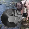 Efficient Durable Gold Pan Large Capacity with Riffle Design Gold Panning Tools Plastic Prospecting Tool For Gold Mining Metal Detect. 