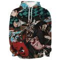 2021 3D Printing Hoodies Anime Demon Slayer Men's Sweatshirt Cosplay Kimetsu no Yaiba Nezuko Jacket For Teenager Women Clothes. 