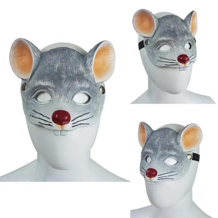 Halloween%20Cartoon%20Gray%20Brown%20Rat%20Animal%20Mask%20Mouse%20Half%20Face%20Cosplay%20Cat%20Leather%20Masquerade%20Carnival%20Party%20Masks%20Props%20Kid%20-%20Image%205