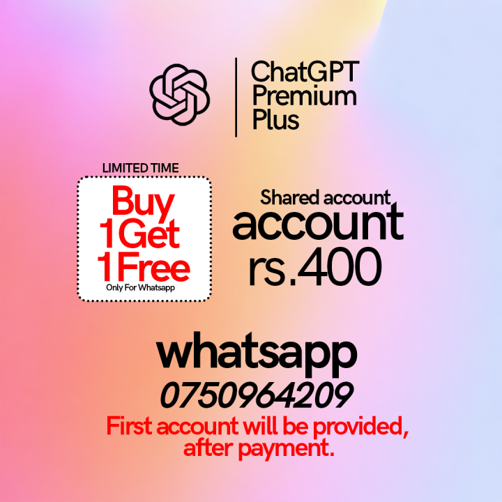 1-Month ChatGPT Premium Subscription | Access to GPT-5.2 Flagship Model  | Plus