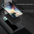 Linman Biruiqu For Oneplus Nord CE 2 Lite 5G Shockproof Starry CLuxury olorful Tempered Glass Back Soft Silicone Edge Case Cover. 