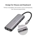 SSK SC202 8 in 1 USB C HUB Type C Multiport Adapter with 4K HDMI USB 3.0 Ports USB 2.0 Port SD/TF Card Reader PD3.0 Dock suitable for MacBook HUB. 