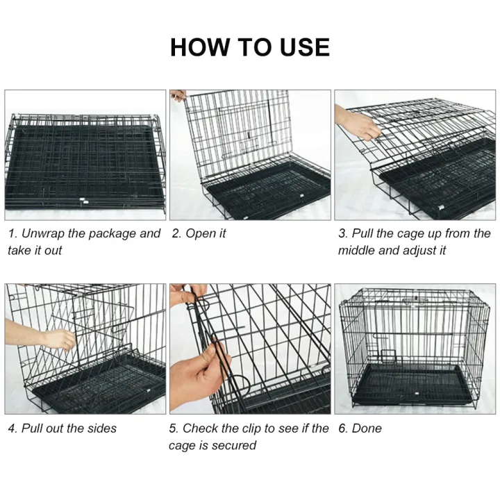 Migeet%20Foldable%20Pet%20Cage%20Cat%20Dog%20Crate%20Folding%20Guinea%20Pig%20Bunny%20Hedgehog%20Cage%20with%20Tray%20for%20Small%20Animals%20-%20Image%205