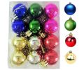 Christmas Balls Ornaments , 2.5cm Christmas Tree Balls Multicolour Small Christmas Balls for Xmas Tree Decoration (12pcs). 