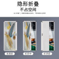 Honeycomb Curtain Folding Door Invisible Sliding Door Punch-Free Bedroom Bathroom Kitchen Bathroom Bookcase Bookshelf Partition Door. 