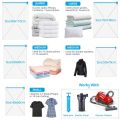 [HOT] Vacuum Bags Clothes Storage Bag With Valve Transparent Border Folding Compressed Organizer Travel Space Saving Seal Packet. 