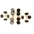 20setsfor20cars 2022y 1/64 Alloy Car Model 11mm Size Te37/7spoke Wheels With Textured Tire For 1:64 Hw/ /domeka/. 