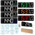 13 16 Inch Large Wall Clock Remote Control Memory Electronic Clock Dual Alarms Table Clock 10 Level Brightness LED Digital Clock. 
