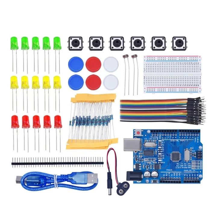 Uno R3 Learning Kit With Breadboard, Jumper Wire Set and Basic Components [MOD-DEV-007]