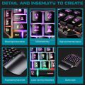 F6 Wired Single Handed RGB Backlight Gaming Keyboard 39 Keys One Hand Ergonomic Game Keypad for PC Laptop Pro PUBG Gamer. 