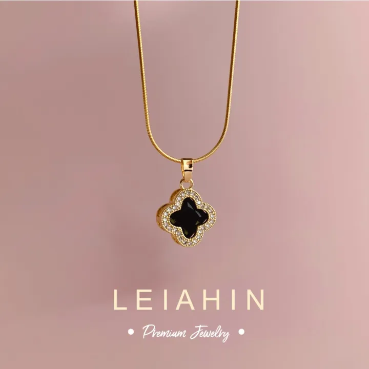ShopSphere%20LEIAHIN%2018K%20Gold%204%20Leaf%20Clover%20Pendants%20Tala%20Necklace%20For%20Women%20Fashion%20Jewelry,TBK%20Bestie%20Necklaces,Korean%20Accessories%20L1%20-%20Image%202