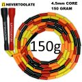 LibiNEVERTOOLATE 4.5MM core 150 gram heavy beaded coach chris 2.9m hard bead beaded rope fitness freestyle skipping jump rope. 