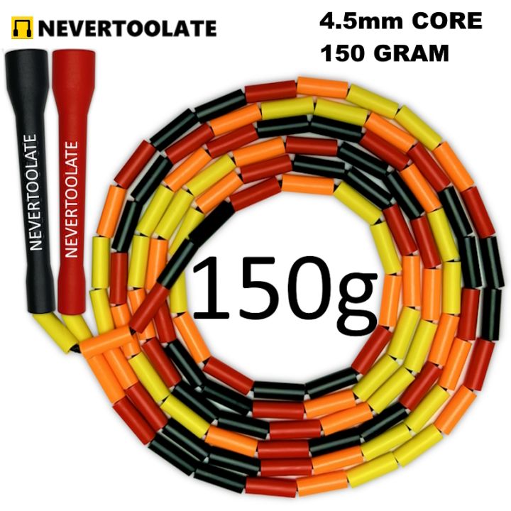 LibiNEVERTOOLATE%204.5MM%20core%20150%20gram%20heavy%20beaded%20coach%20chris%202.9m%20hard%20bead%20beaded%20rope%20fitness%20freestyle%20skipping%20jump%20rope%20-%20Image%202