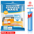 1/5/10Pcs Vacuum Bags for Storing Clothes Space Saver Vacuum Storage Bag with Hand Pump for Comforters,Blanket Storage,Bedding. 