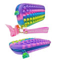 Colorful Pop It Fidget Pencil Case (Large). 