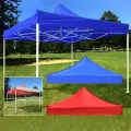 PDTYMWNG 3pcs 2X2M Canopy Top Cover Replacement Four-Corner Tent Cloth Foldable Rainproof Patio Pavilion Replacement Blue. 