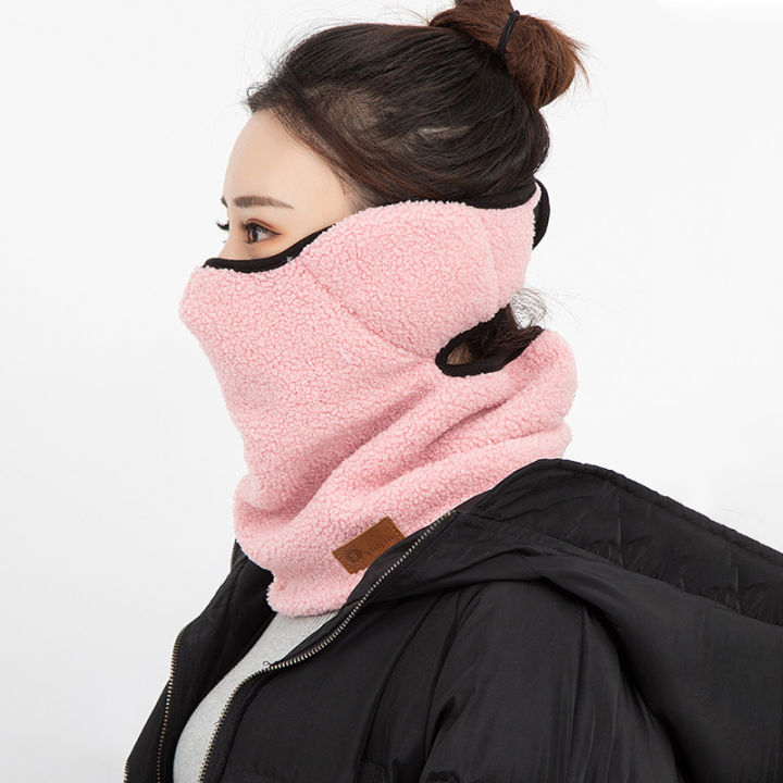 %E3%80%90SmartHorizon%E3%80%91Autumn%20Winter%20Women%20Warm%20Cap%20Outdoor%20Head%20Cover%20Thick%20Plush%20Teddy%20Wool%20Mask%20Ear%20Protection%20Face%20Bib%20Ski%20Cold%20Protection%20-%20Image%206